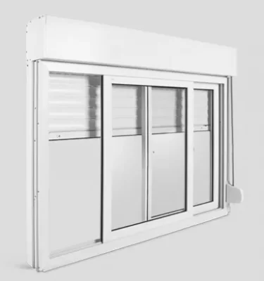 Janela de Correr 2 Folhas com Persiana Design